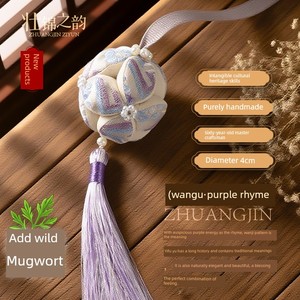 Guangxi Intangible Cultural Heritage Zhuang Brocade Ball Sachet Pendant Zhuang Ethnic DIY Material Kit (Excluding Needle