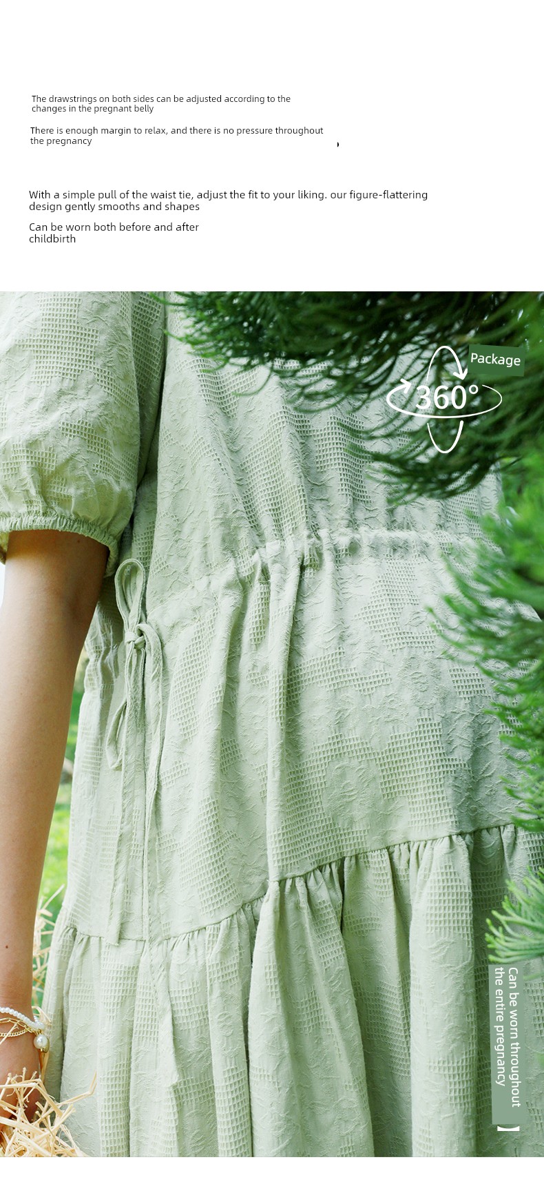 Plus Size Maternity Skirt Summer 2024 New Arrival Summer Dress 100.00Kg Pure Cotton Loose Dress Cool Little Man — 21