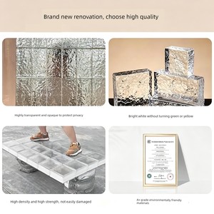 Transparent Square Frosted Screen Solid Glass Bricks