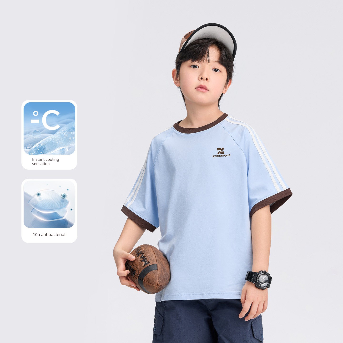 Zuoxi Children's Clothing Boys' Pants Summer Thin Children's Cool Tencel Jeans 2026 New Model Big Kids Anti-Mosquito Pants — 6