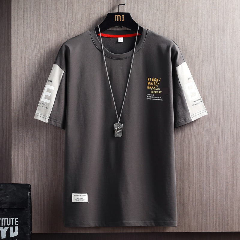 Chaopai 2022 Pick up the leak man leisure time Short sleeve T-shirt