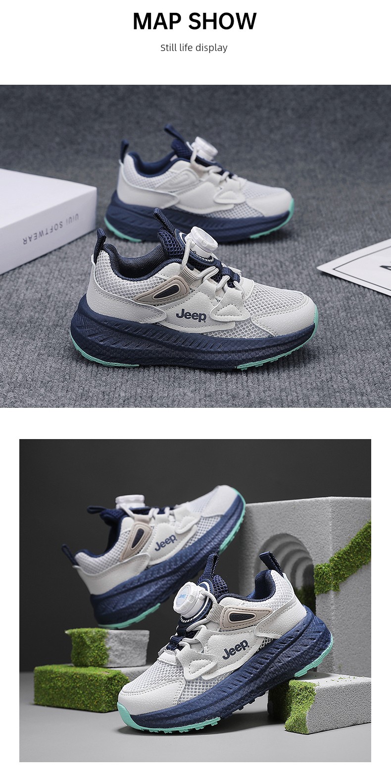 Jeep Children's Lightweight Running Dad Shoes Spring and Summer Girls' Outdoor Hiking Shoes Soft-Soled Breathable Sports Shoes Boys — 14