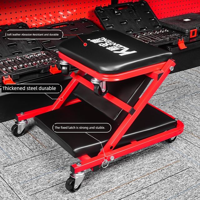 Coolantan multi-function foldable dual-purpose auto repair sledge board universal wheel iron auto repair and hardware tool