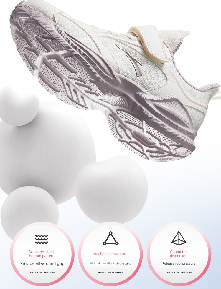Anta Children's Shoes, Girls' Shoes, 2026 Early Autumn New Models, Running Shoes for Older Girls, Girls' Sports Shoes, Soft-Soled Shoes — 3