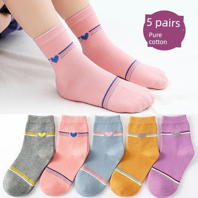 Pure Cotton Spring and Autumn Girl Deodorizing Filter Children's Socks — 2