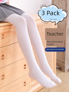 White Leggings Fleece-lined Spring and Autumn Thin Dance Pantyhose