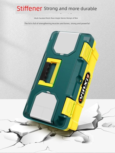 Stainless steel tool box set industrial grade multi-functional vehicle large hardware portable electrician household storage box