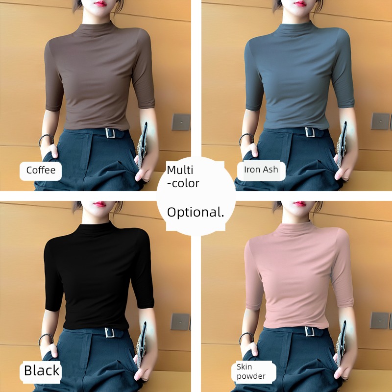 modal  Middle sleeve Self-cultivation Foreign style jacket Undershirt