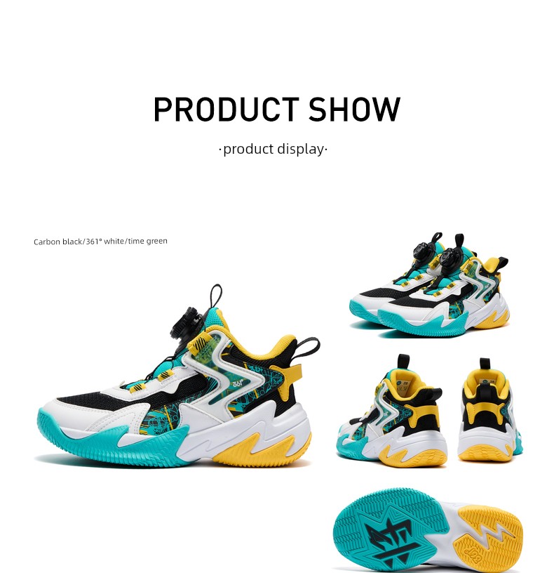 Brave Warrior | 361 Kidsren's Shoes, Boys' Basketball Shoes, Professional Practical Autumn New Breathable Youth and Kidsren's Sports Shoes — 40