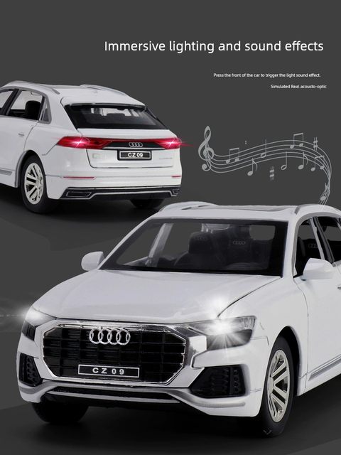 1 24 Audi Q8 car model big off-road vehicle SUV simulation alloy children's toy car boy ornaments collection