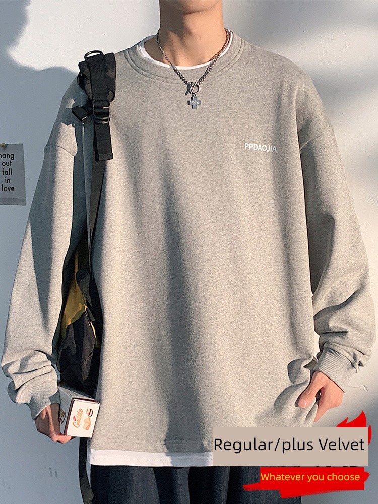 Spring and Autumn easy Round neck Fake two Undershirt Sweater