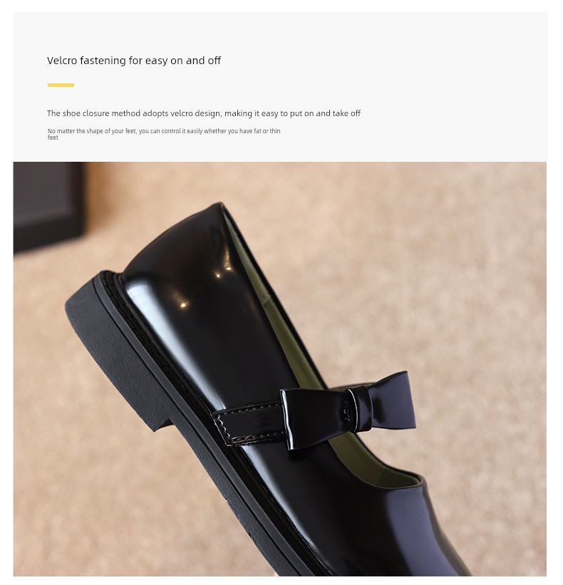 Black Leather Shoes for Girls, College Style, Suitable for Skirts, British Style, Versatile, Comfortable, Round Toe, 2026 New Model, Women's Summer Style — 7