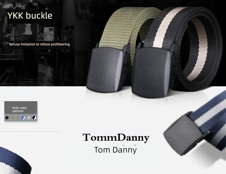 ma'am Metal tactics Military training leisure time canvas belt