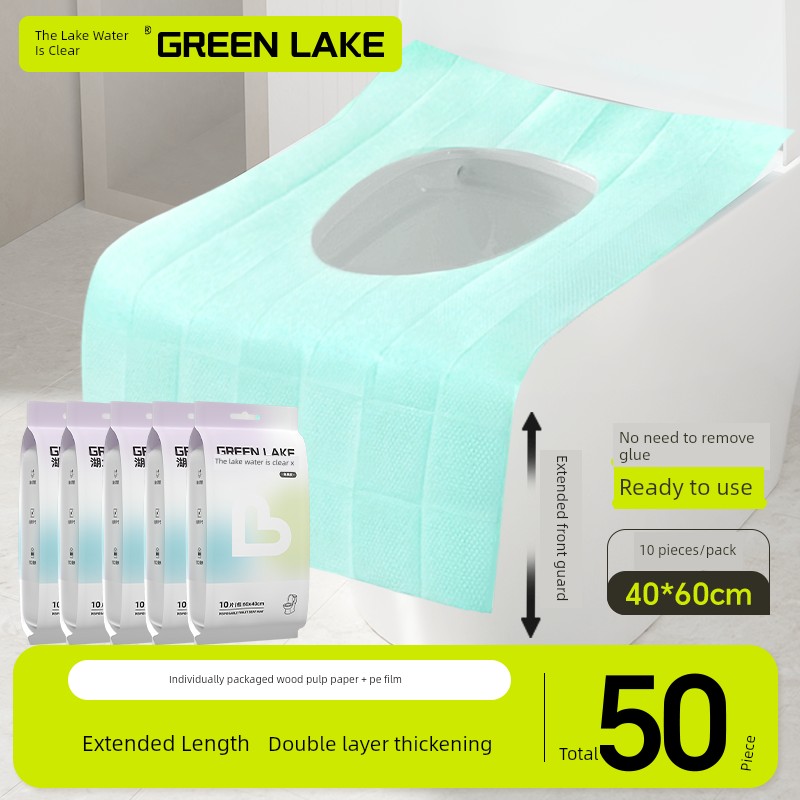 Disposable Toilet Seat Covers Individually Packaged for Pregnant Women, Hotels, Travel, and Portable Use Without Adhesive Removal — 4