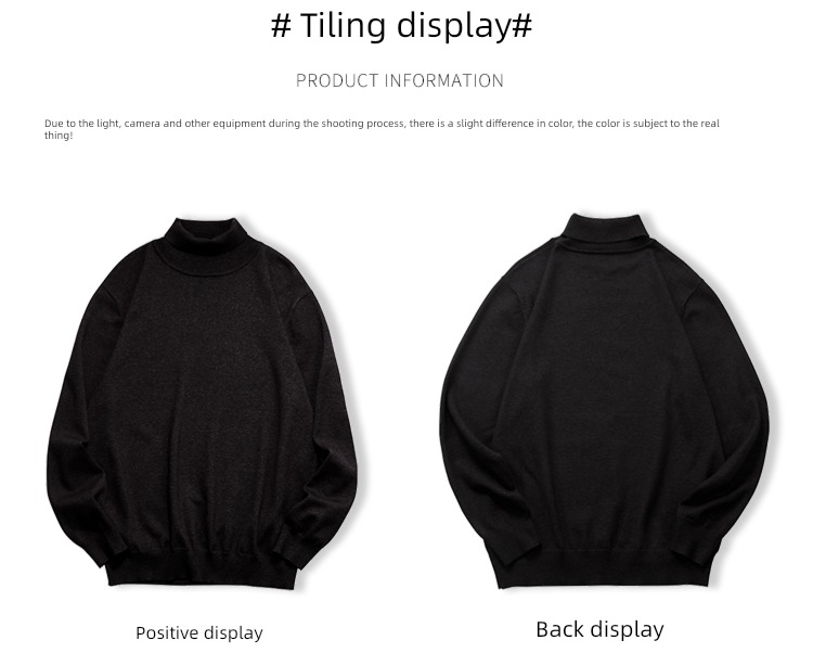 black Inner lap easy Fattening keep warm High collar sweater