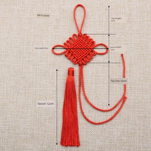 No. 5, 10-Piece Set of Small Chinese Knots with Tassels, Semi-Finished DIY Handmade Polyester Specialty Gifts and Festiv