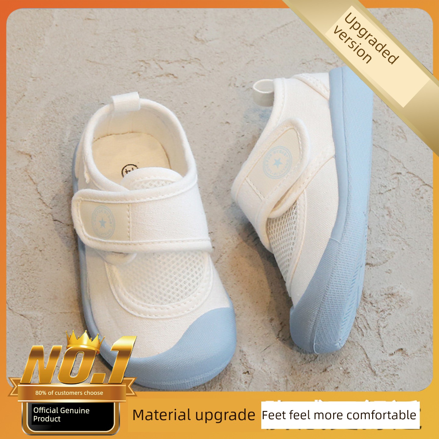 Kindergarten Indoor Shoes for Girls 2026 New Breathable Low-Top Soft-Soled Non-Slip Versatile Magic Tape White Shoes — 2