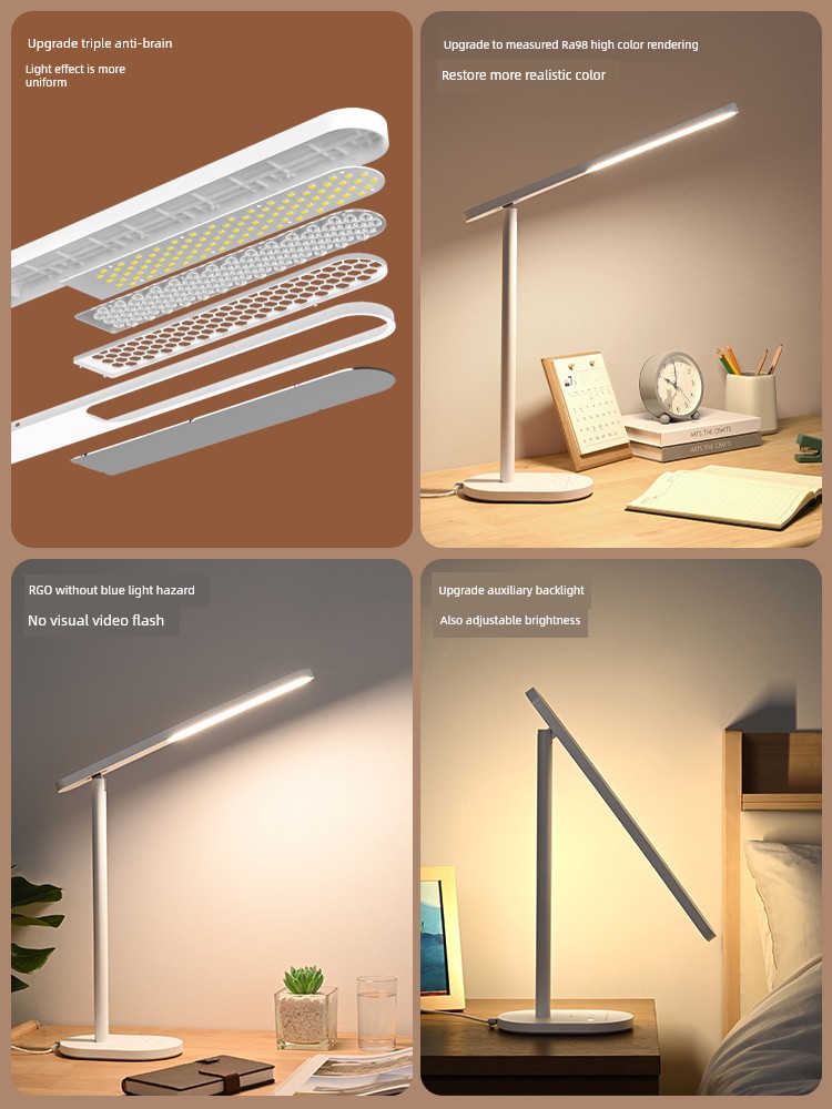Op 5A Grade Led Professional Reading and Writing Learning Eye Protection Desk Lamp for Dormitory Desks to Prevent Myopia