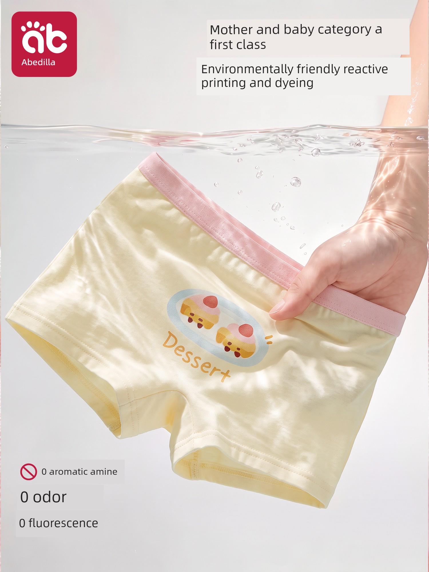 Girls' Underwear, Children's Pure Cotton Type A, Baby Girl's All-Cotton Boxer Shorts, Flat-Angle Baby Girl Shorts for 2-Year-Olds, Non-Binding on the Bottom — 3