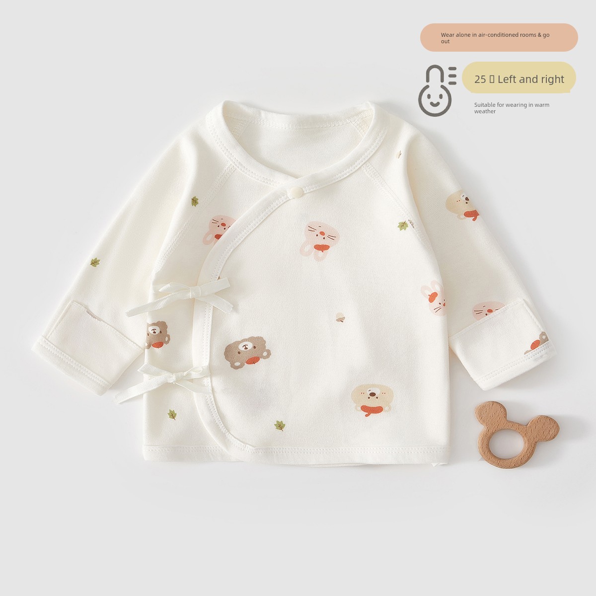 Jq Jingqi Half-Back Shirt for Newborns, Spring and Autumn Clothing, Size 52, Maternity Ward Robe, Newborn Baby Top, Class a — 6