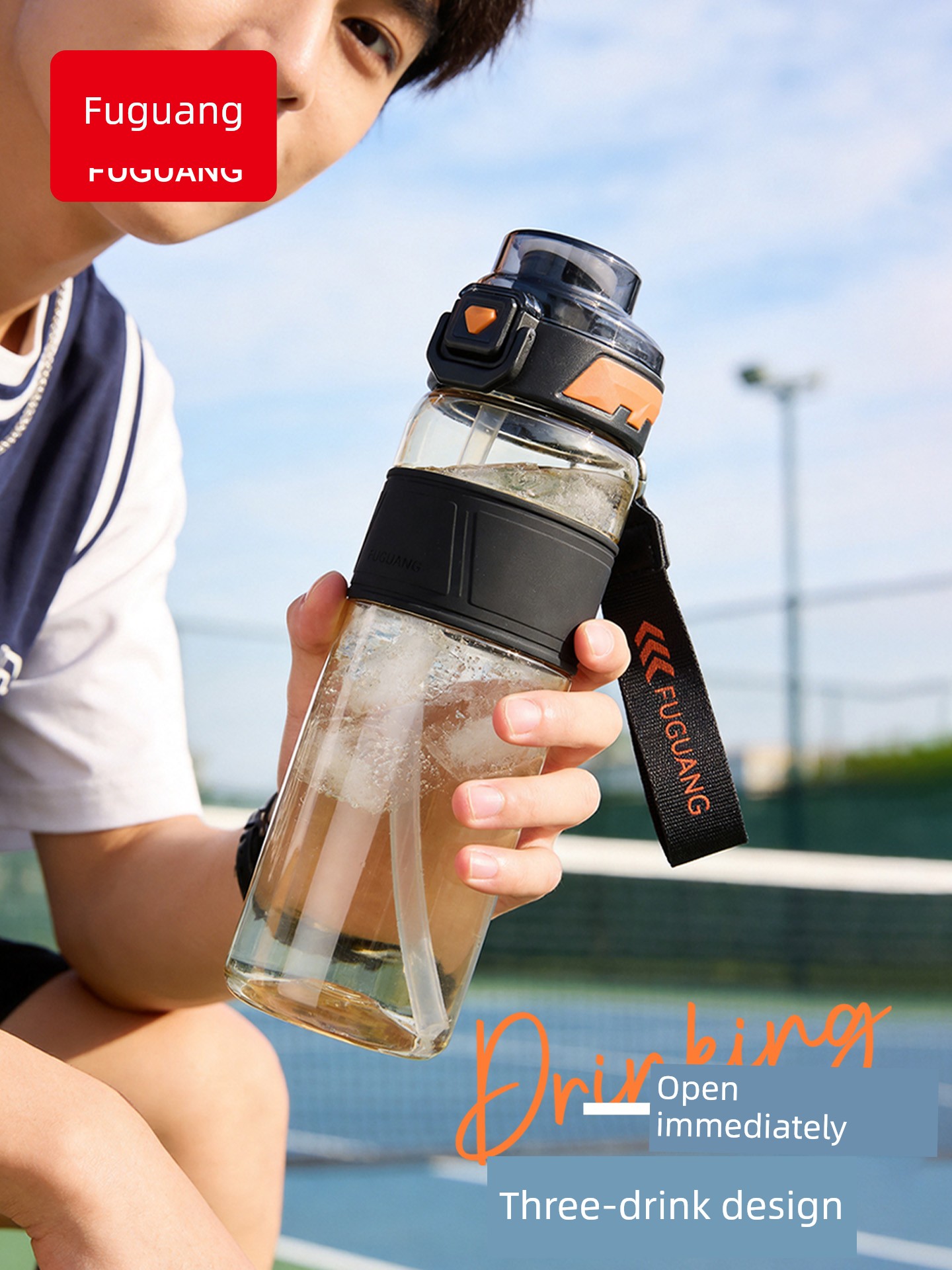 Fuguang Water Cup for Students, Large Capacity, Anti-Fall Ppsu, Summer Children's School-Specific Direct Drinking Cup, Men's Sports Water Bottle