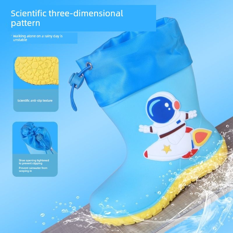 Cartoon Rubber Shoes for Rainy Days, Children's Rain Boots for Boys and Girls, Non-Slip, Suitable for All Seasons, Cute Kids' Water Shoes for Kindergarten — 5