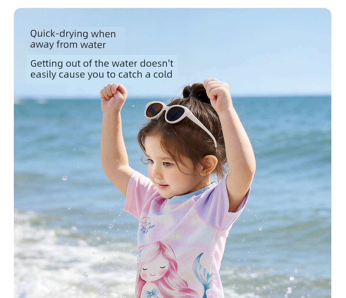 Wilberu Girls' Swimwear Two-Piece Children's Girls' and Boys' Summer Sun Protection Class a One-Piece Swimsuit for 3-Year-Olds — 13