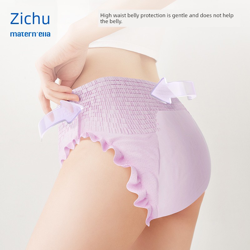 Zichu Silk Sleep Pants for Women, Menstrual Leak-Proof Sanitary Pants, Safety Pants for Postpartum Women, Breathable Ultra-Thin Pull-Up Pants — 4