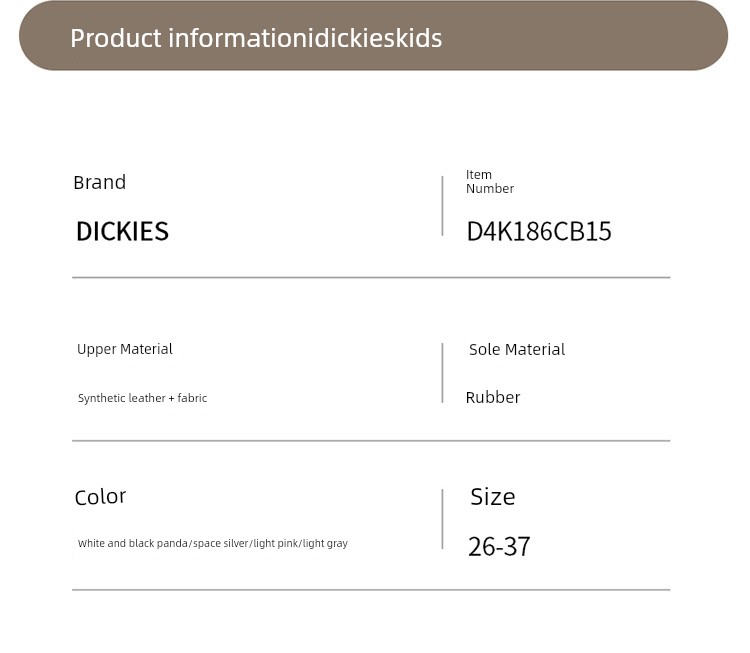 Dickies Kidsren's Sports Shoes New Style Medium and Large Kidsren's Velcro Anti-Slip Outdoor Hiking Shoes Soft-Soled Running Shoes — 7