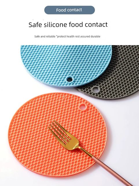 Home heat insulation pad silicone anti-scalding dining table pad heat-resistant pot pad casserole mat home high temperature resistant placemat coaster