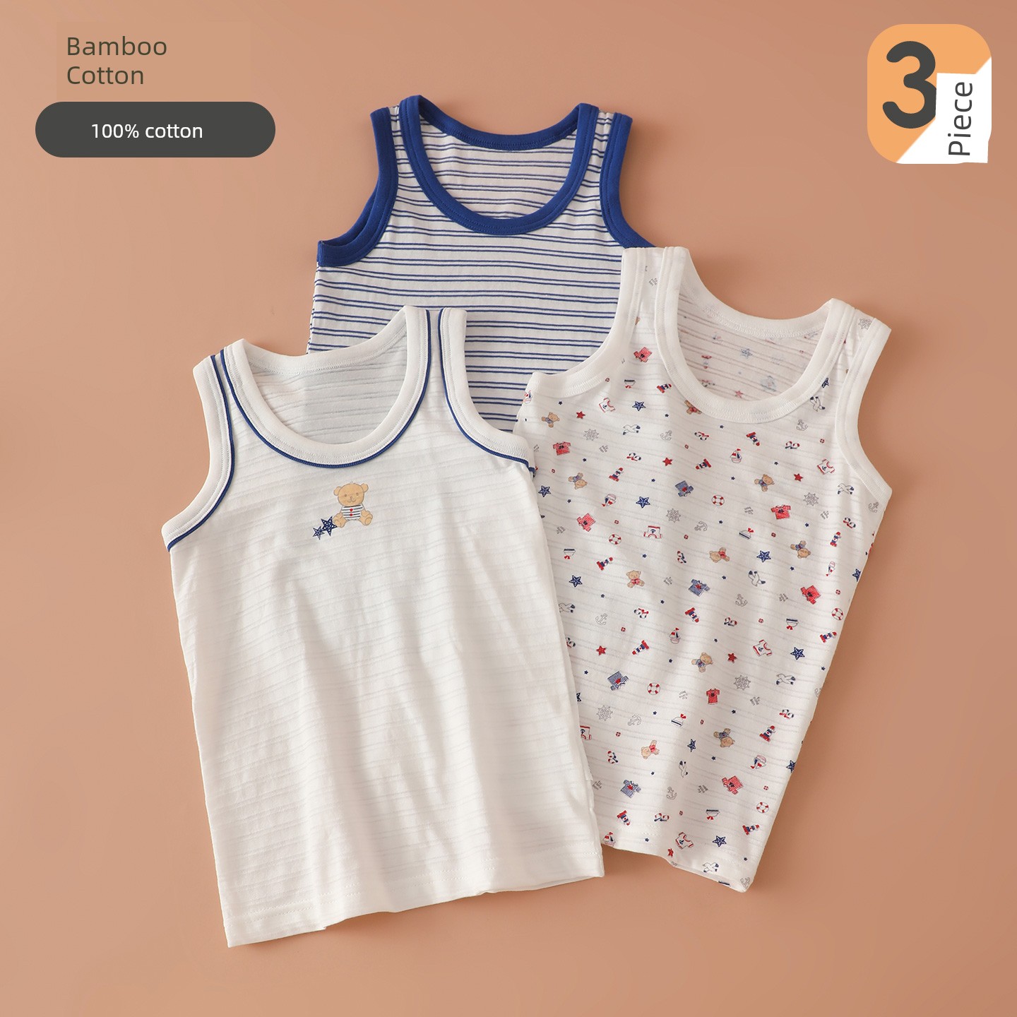 Summer Bottoming Shirt Sweat-Absorbent Breathable Hurdle Pure Cotton Vest — 6