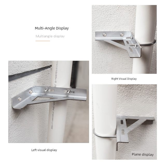 304 stainless steel natural gas pipeline fixing bracket U-shaped card L-shaped angle iron angle steel support bracket fire pipe gas