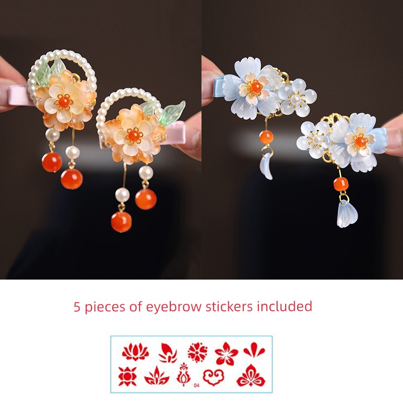 Mid-Autumn Festival Hanfu Hair Accessories for Babies, Chinese Style Super Fairy Butterfly Hair Clips for Little Girls, Ancient Style Super Fairy Hair — 7