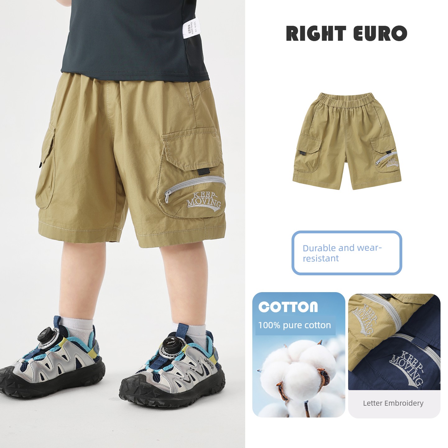 Boys' Shorts 2026 New Summer Style Baby Children's Clothing Pants Thin Summer Children's Outerwear Five-Point Shorts Trendy — 1