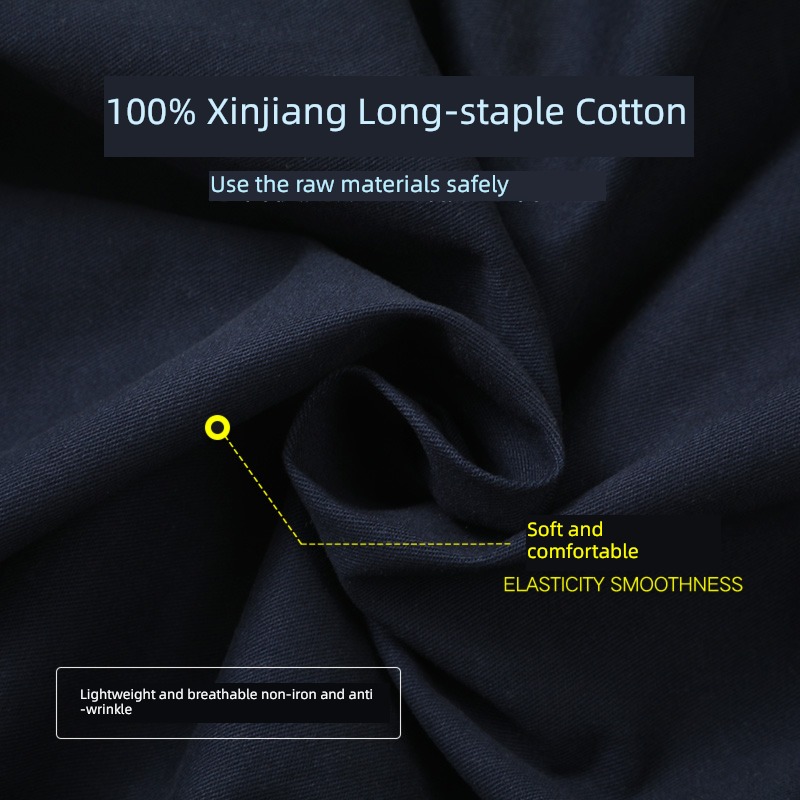 middle age work clothes Thin money Wear out dad pure cotton Cropped Trousers