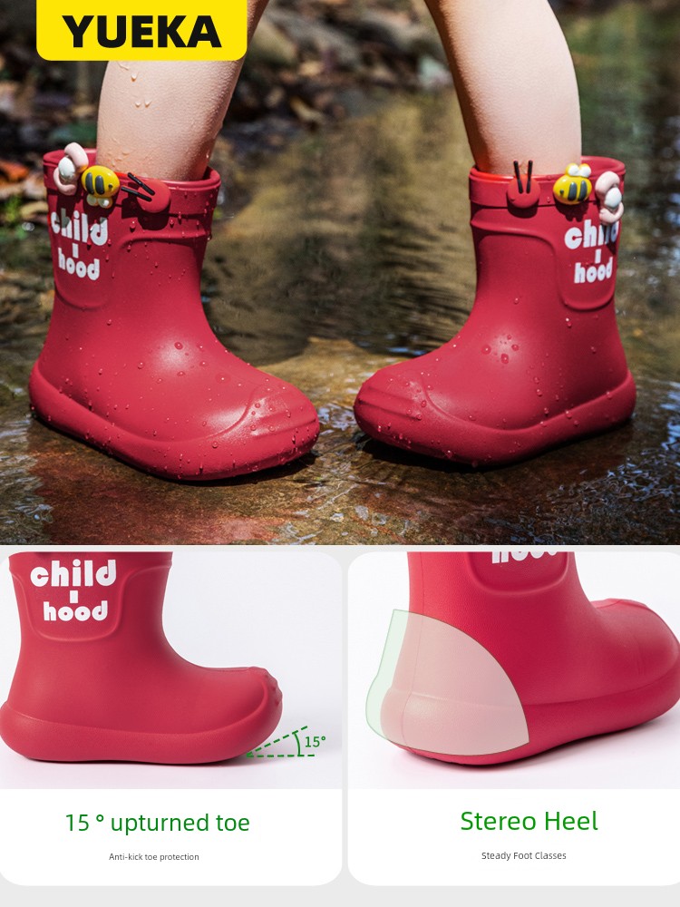 Children's Rain Boots for Girls 2026 New Model Baby Rain Boots for Girls 2 Years Old Special for Kids Going to School Waterproof Non-Slip Water Shoes — 4