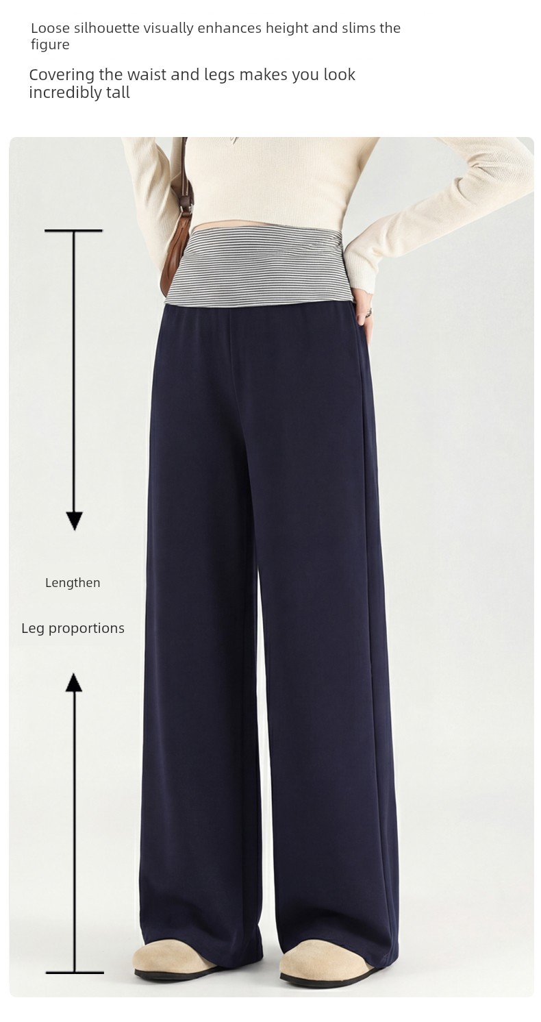 Jq Jingqi Maternity Pants for Autumn and Winter, New Style Lyocell Wide-Leg Pants, Non-Tightening Long Pants for Pregnant Women — 6