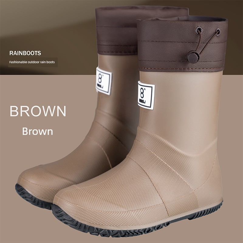 Children's Lightweight Rain Boots, Foldable Rain Boots for Men and Women, Couple's Rain Boots for Rainforest Hiking, Non-Slip Waterproof Shoes, Mid-High — 1