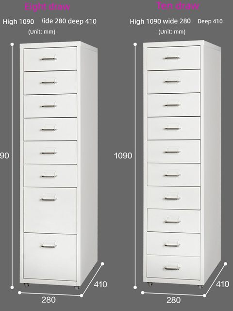 File cabinet drawer type office table small cabinet iron cabinet low cabinet a4 multi-layer storage narrow storage movable cabinet