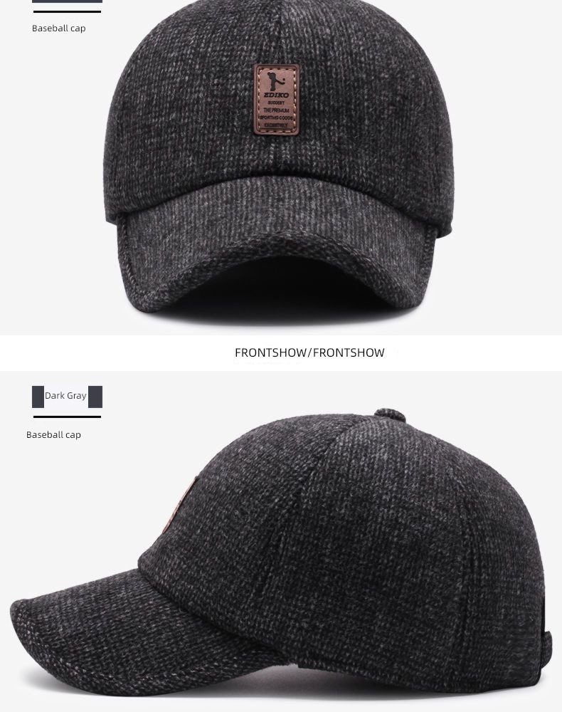 man Autumn and winter dad old man Cold proof Ear protection Hat