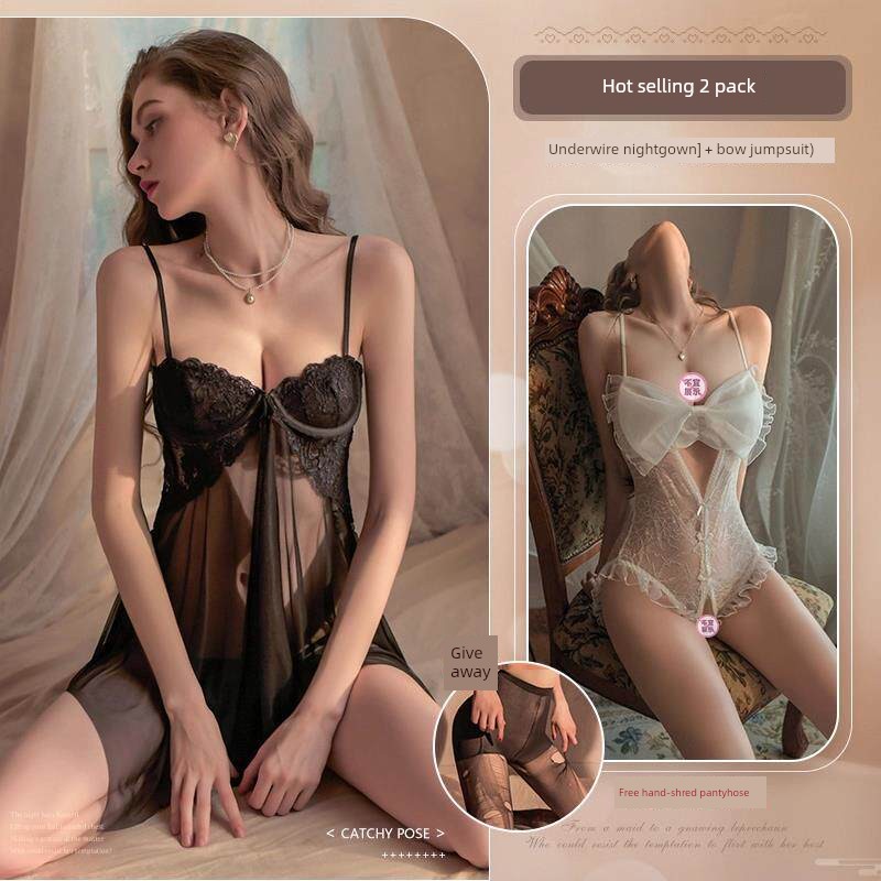 Sexy Lingerie with Underwire for Small Busts, Alluring Camisole Nightdress, Fun Intimate Wear, Couple's Warming Outfit — 5