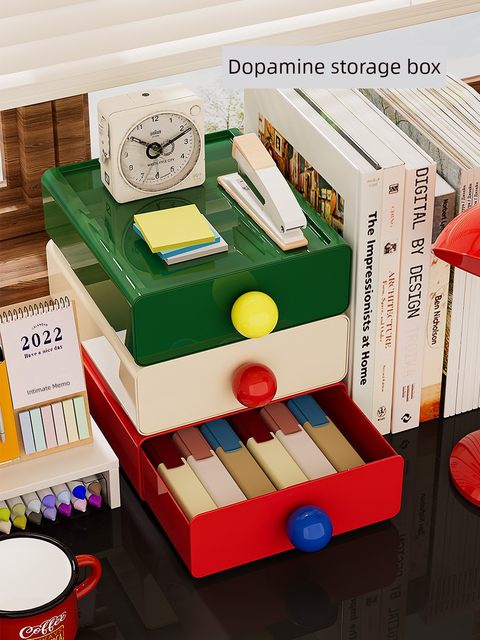 Dopamine storage box for desktop drawer office desk desk stationery debris organization artifact porch storage rack