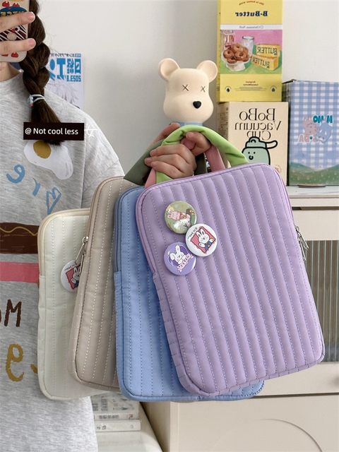 可爱撞色手提11寸iPadpro平板内胆包14寸笔记本电脑保护套收纳包
