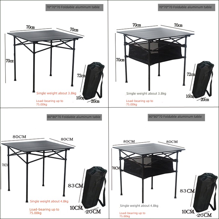 fold Set up a stall table portable sandy beach camping outdoors
