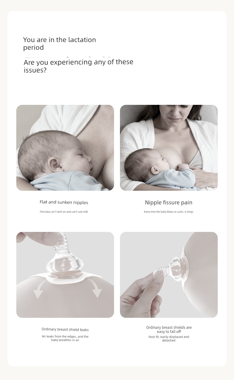 Manxi Ultra-Thin Nursing Shield, a Breastfeeding Aid, Nipple Protection Cover for Inverted Nipples, Large Nipple Imitation Nursing Nipple Shield — 2