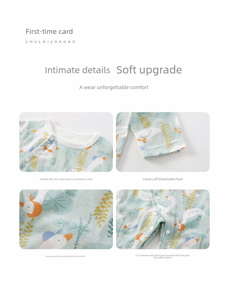 New Arrival Pure Cotton Summer Thin Romper Short Sleeve