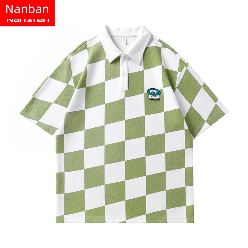 NGGGN Short sleeve summer lattice teenagers Polo shirt