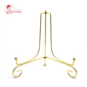 Display Stand, Drawing Board Stand, Cloisonné Enamel Painting, Gold Metal Stand for Cloisonné Painting, Decorative Sta
