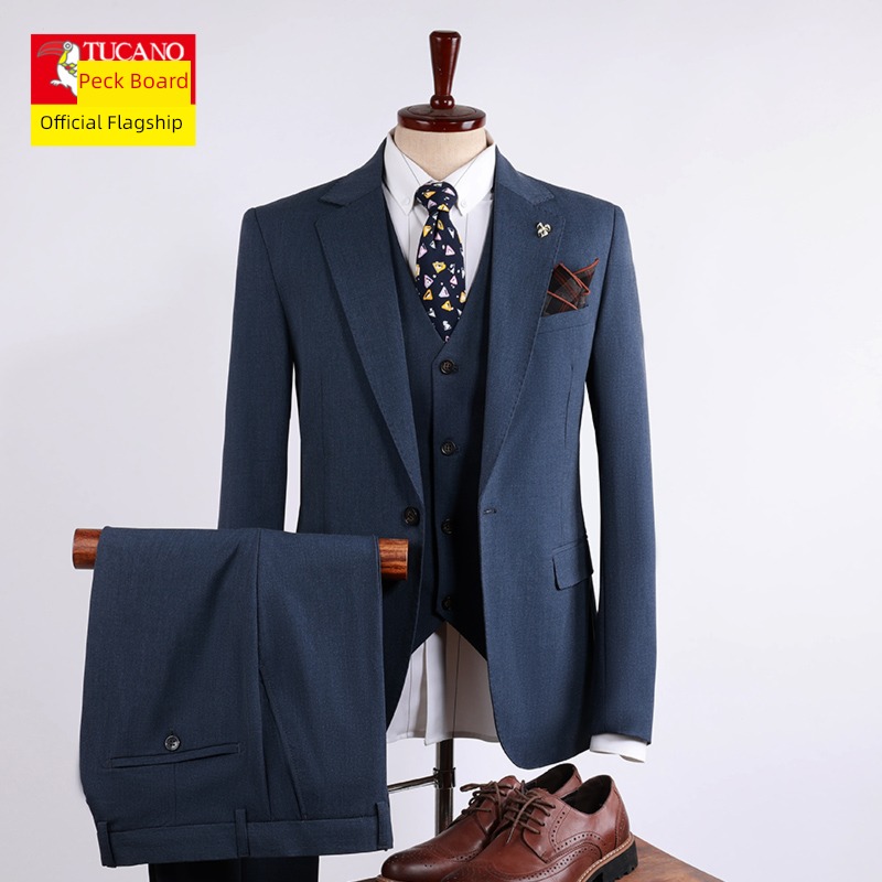 Woodpecker Self-cultivation business affairs groomsman marry man 's suit suit
