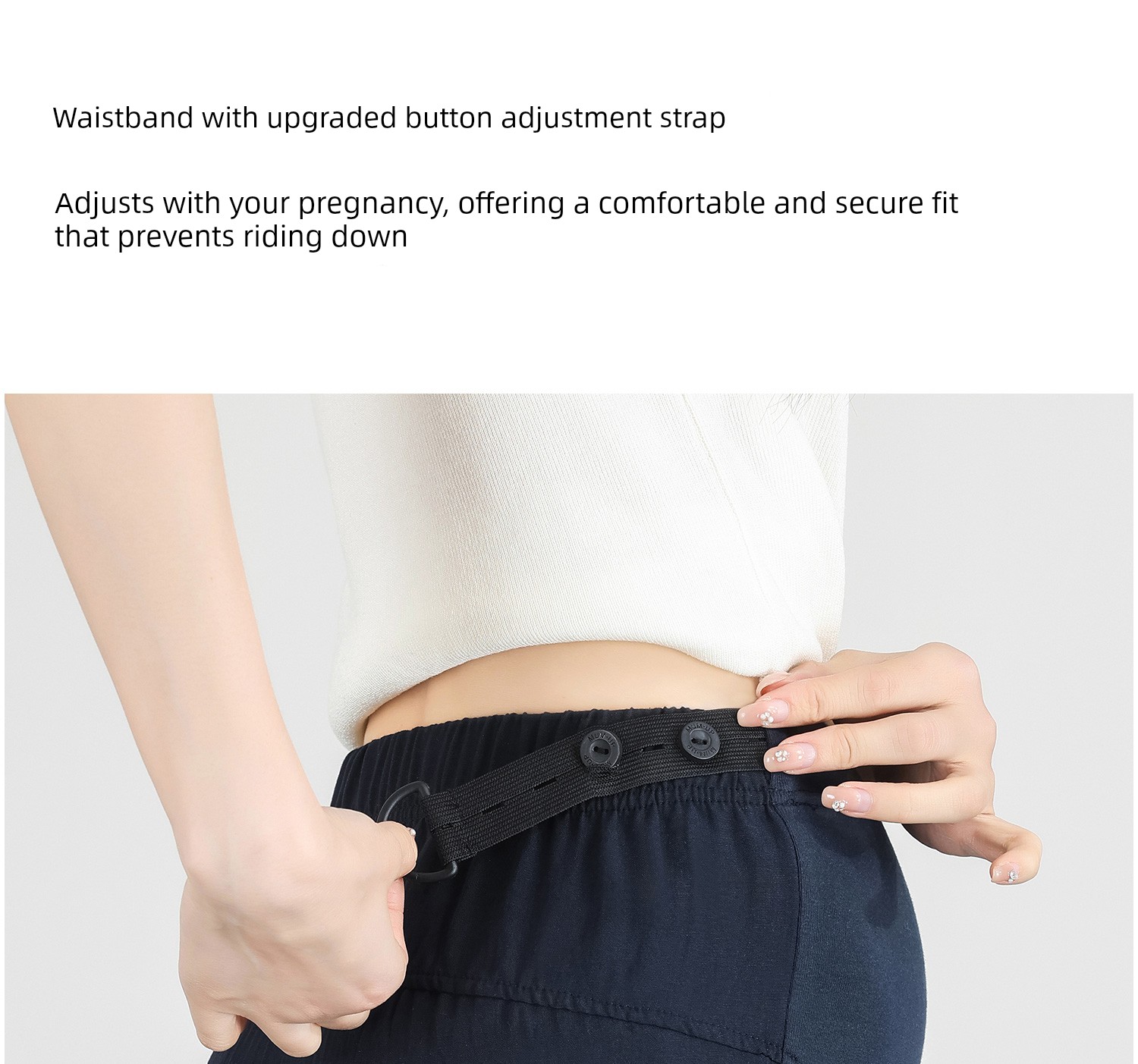 Maternity Premium Wide-Leg Pants Summer Thin Lyocell Cool Linen Casual Pants Ice Silk Draped Maternity Trousers — 9